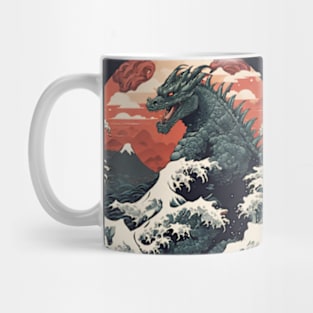 godzilla art japanese style Mug